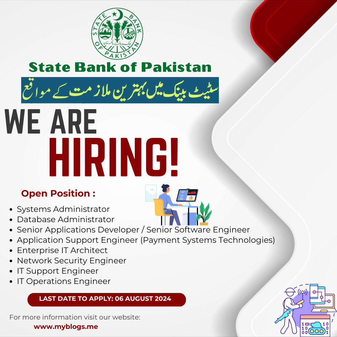 State Bank of Pakistan Jobs July 2024