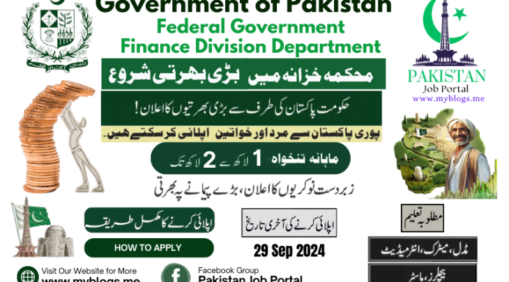 Government of Pakistan Finance Division Jobs 2024